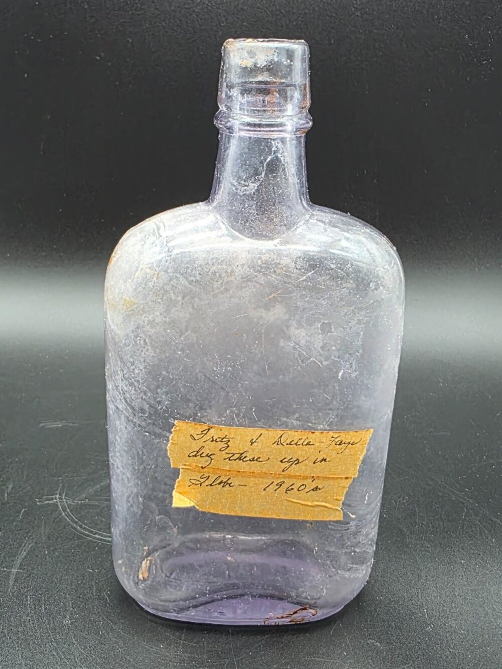 Antique Purple Glass Pharmaceutical Bottle Medicine Apothecary 8.5"